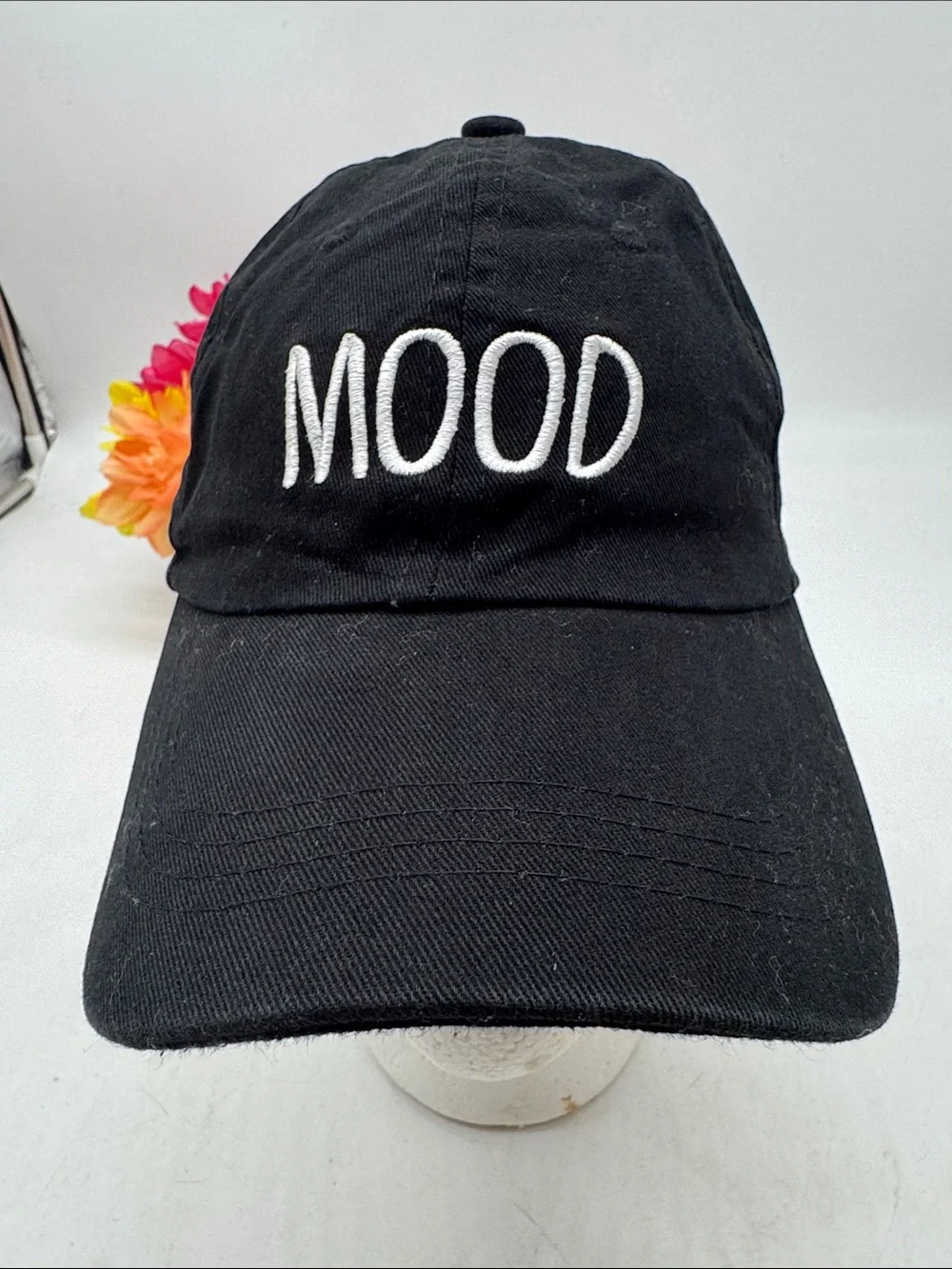MOOD Embroidered Black Baseball Cap - Unbranded